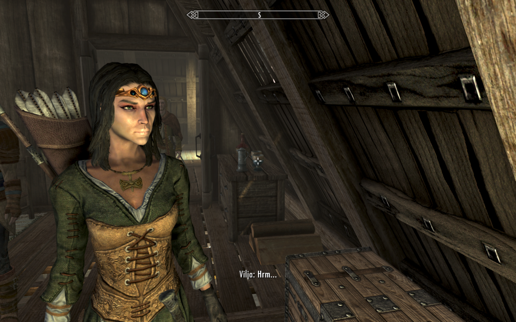 Harrow in Green Dress, Circlet, and Amulet of Talos