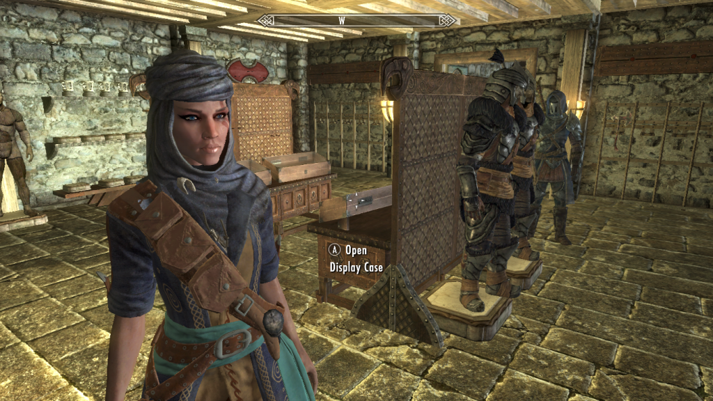 Shenner in Blue Captain Clothes With Alik'r Hood