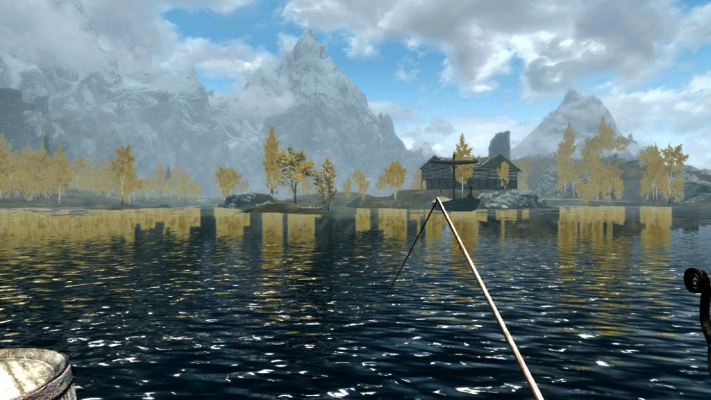 Fishing at the Riften Fishery