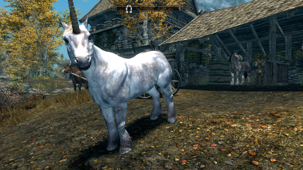 Unicorn at the Riften Stables