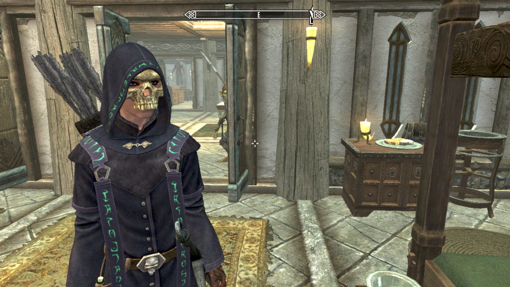 Shenner in Runic Necromancer Robe and Skull Mask