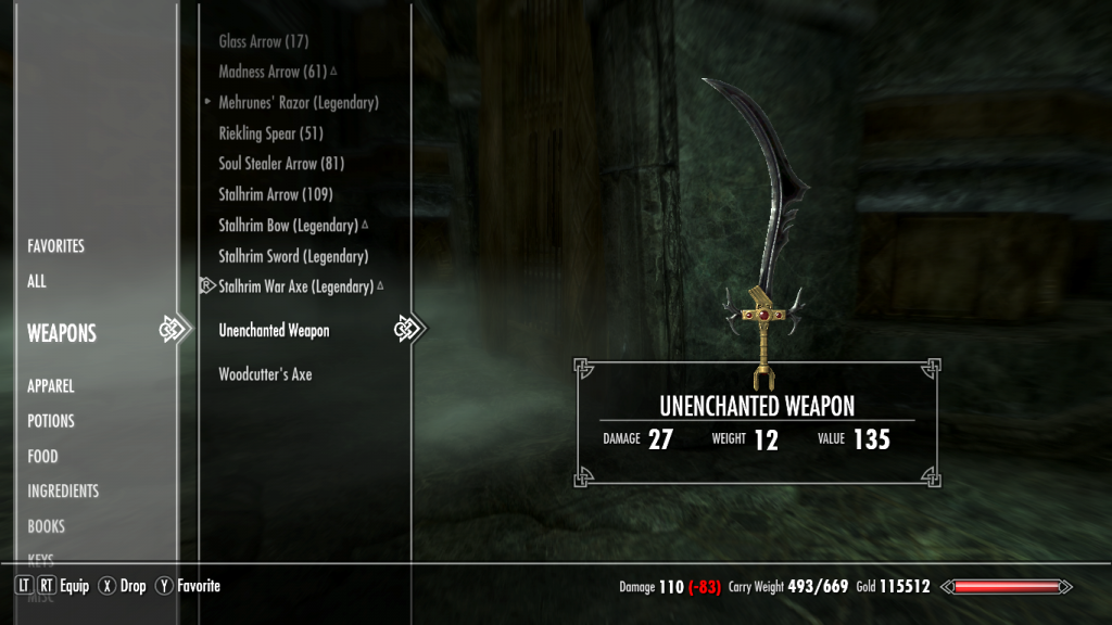 Unenchanted Weapon