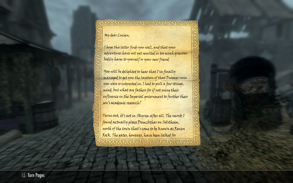 Letter from Lucien's Father