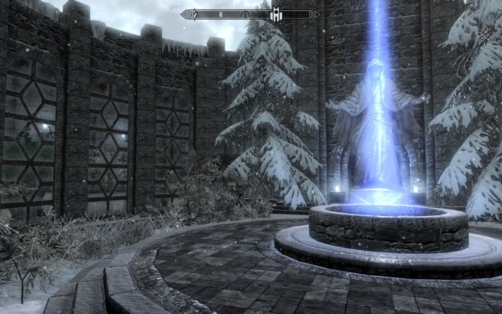 Courtyard at the College of Winterhold 1