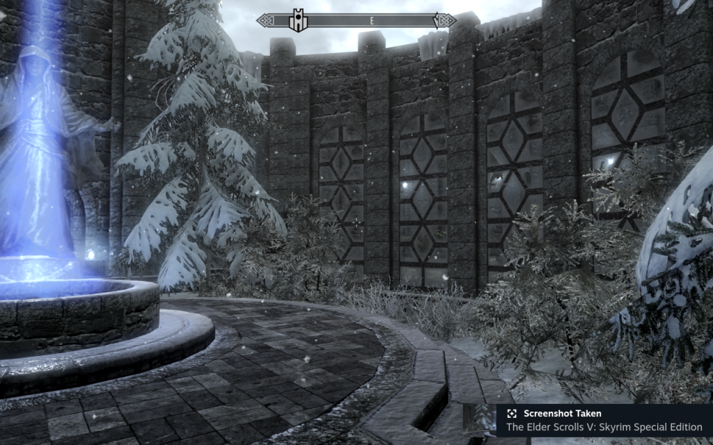 Courtyard at the College of Winterhold 2