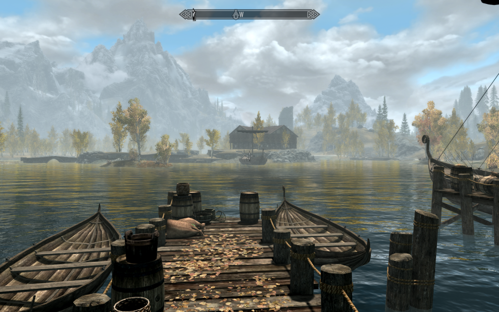 Fishing Scenery at the Riften Docks