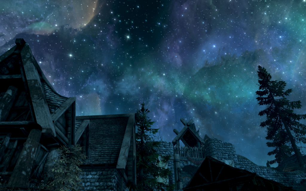 Night Sky Over Whiterun 1