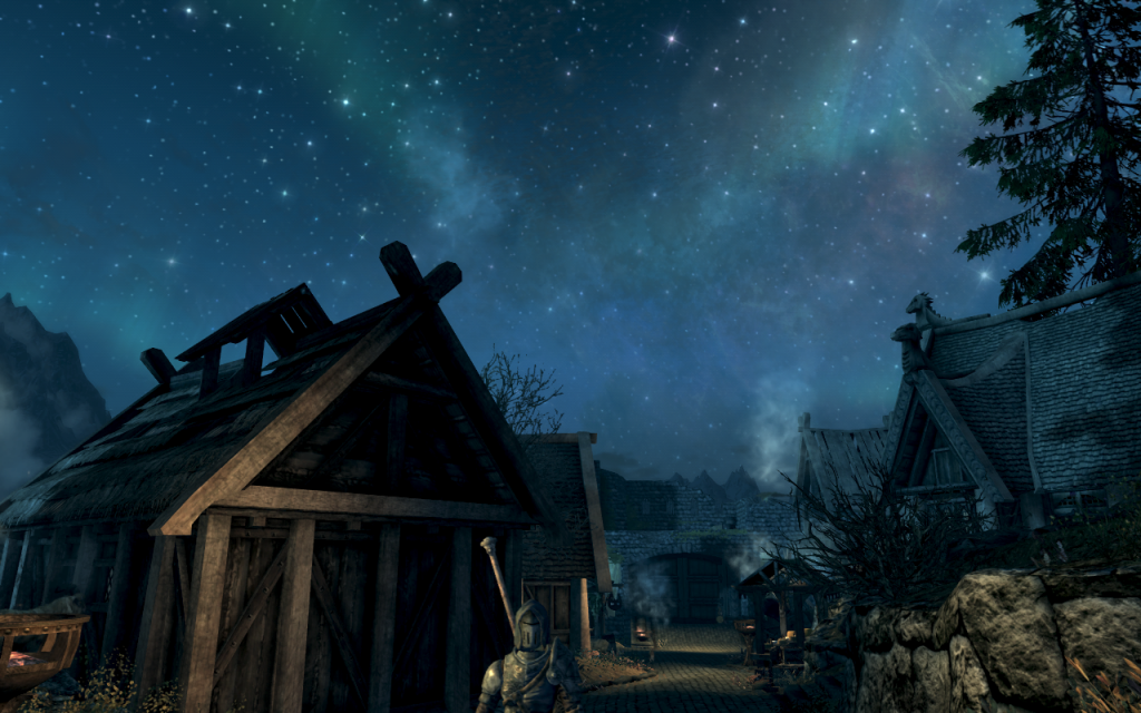 Night Sky Over Whiterun 2