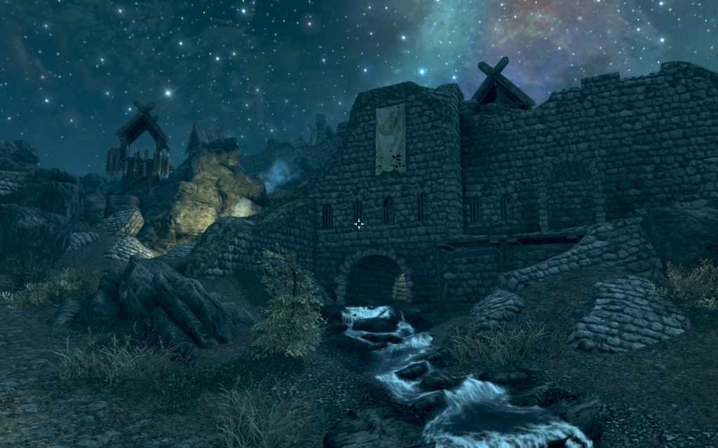 Night Sky Over Road into Whiterun 2