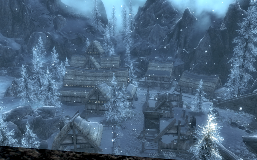 View of Winterhold from the Dev Aveza Deck