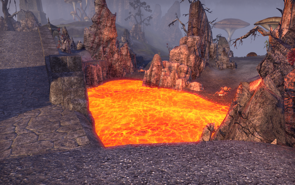 Lava Pool At Bridge