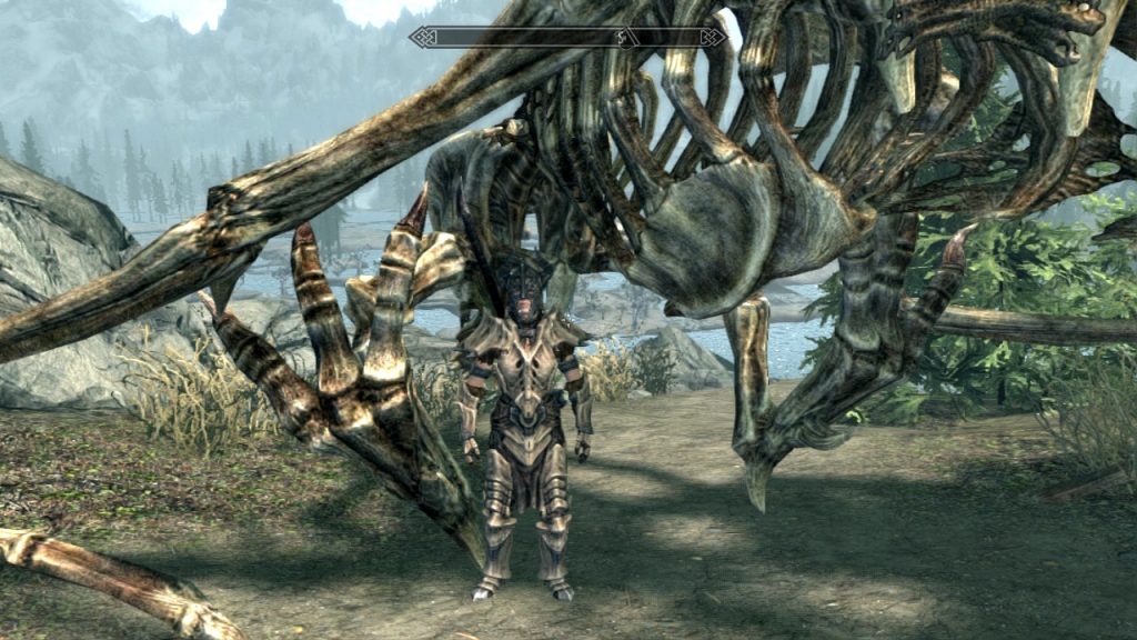 Lydia and Dragon Skeleton