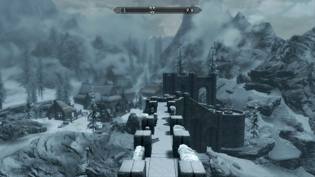 Non-Snowy View of Winterhold