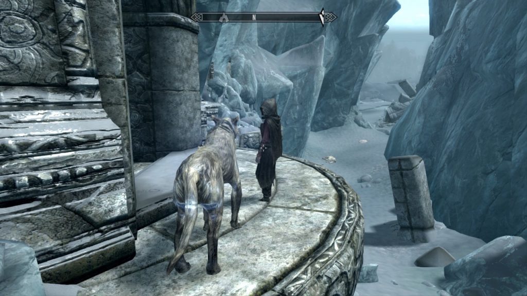 Serana and Raised Ice Wolf