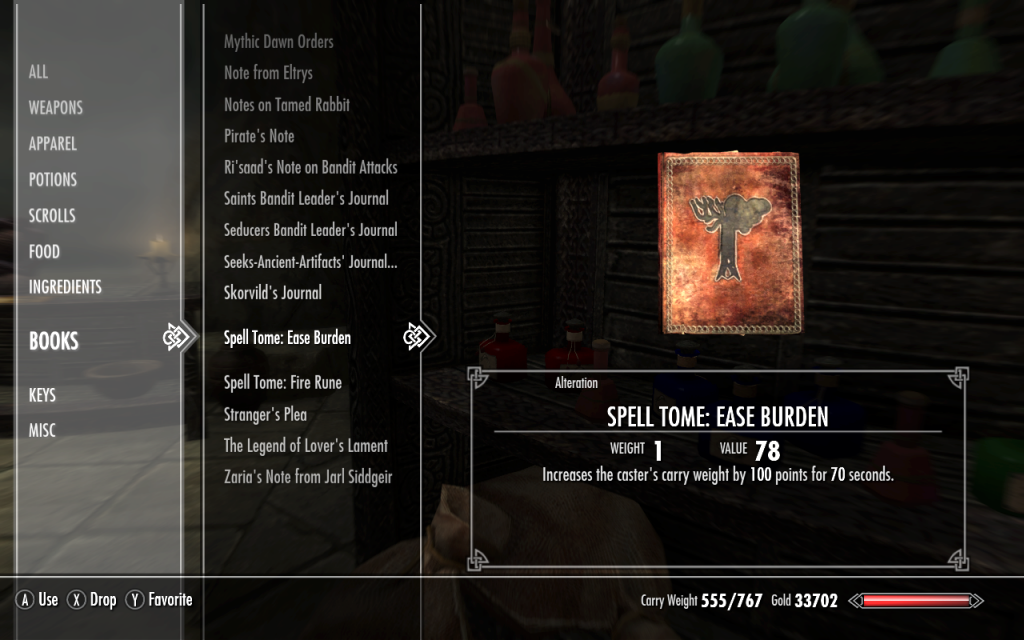 Ease Burden Spellbook