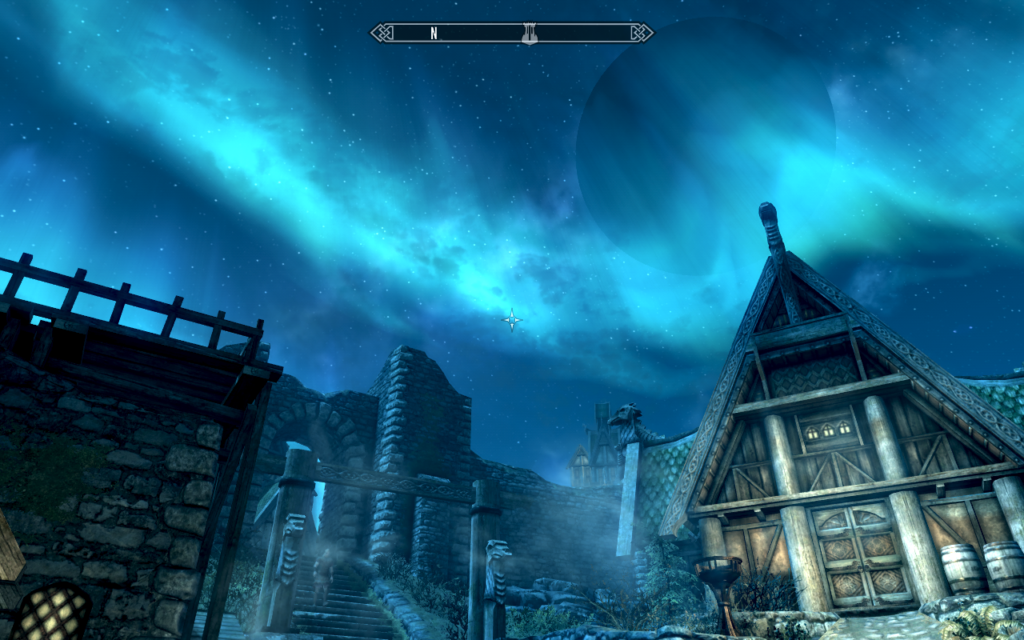 Another Whiterun Aurora Sky Shot 2