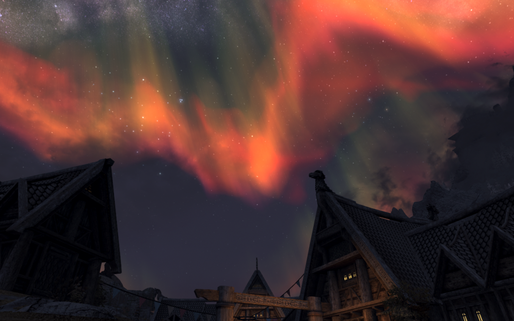 Auroras Over Whiterun