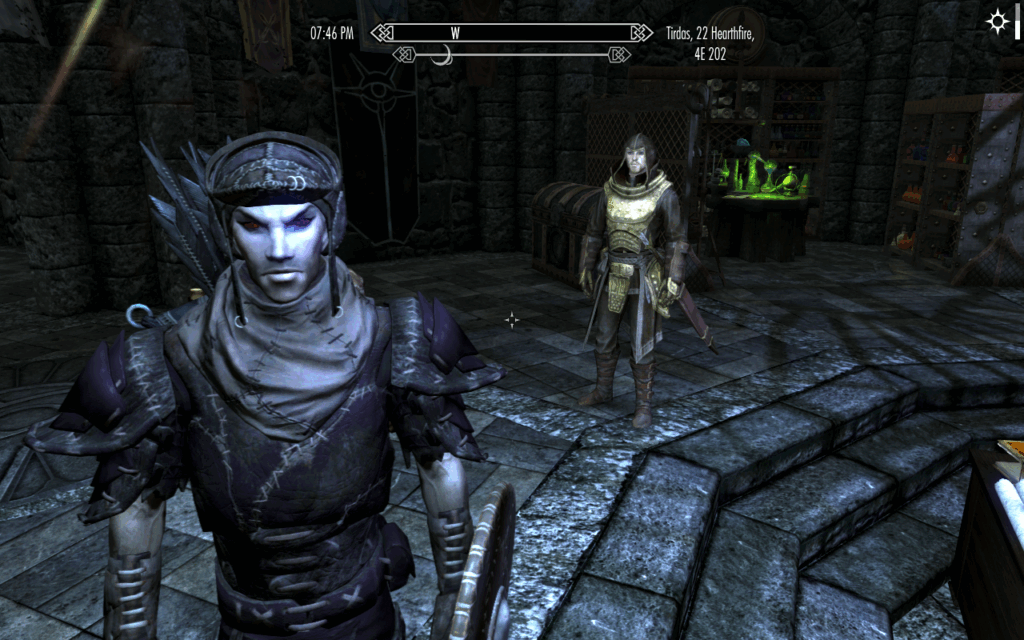 Elessir in Shadowed Netch Leather Armor