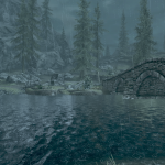 Fishing in Riverwood, Nighttime and Rainy