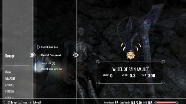 Wheel of Pain Amulet