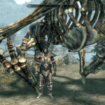 Lydia and Dragon Skeleton